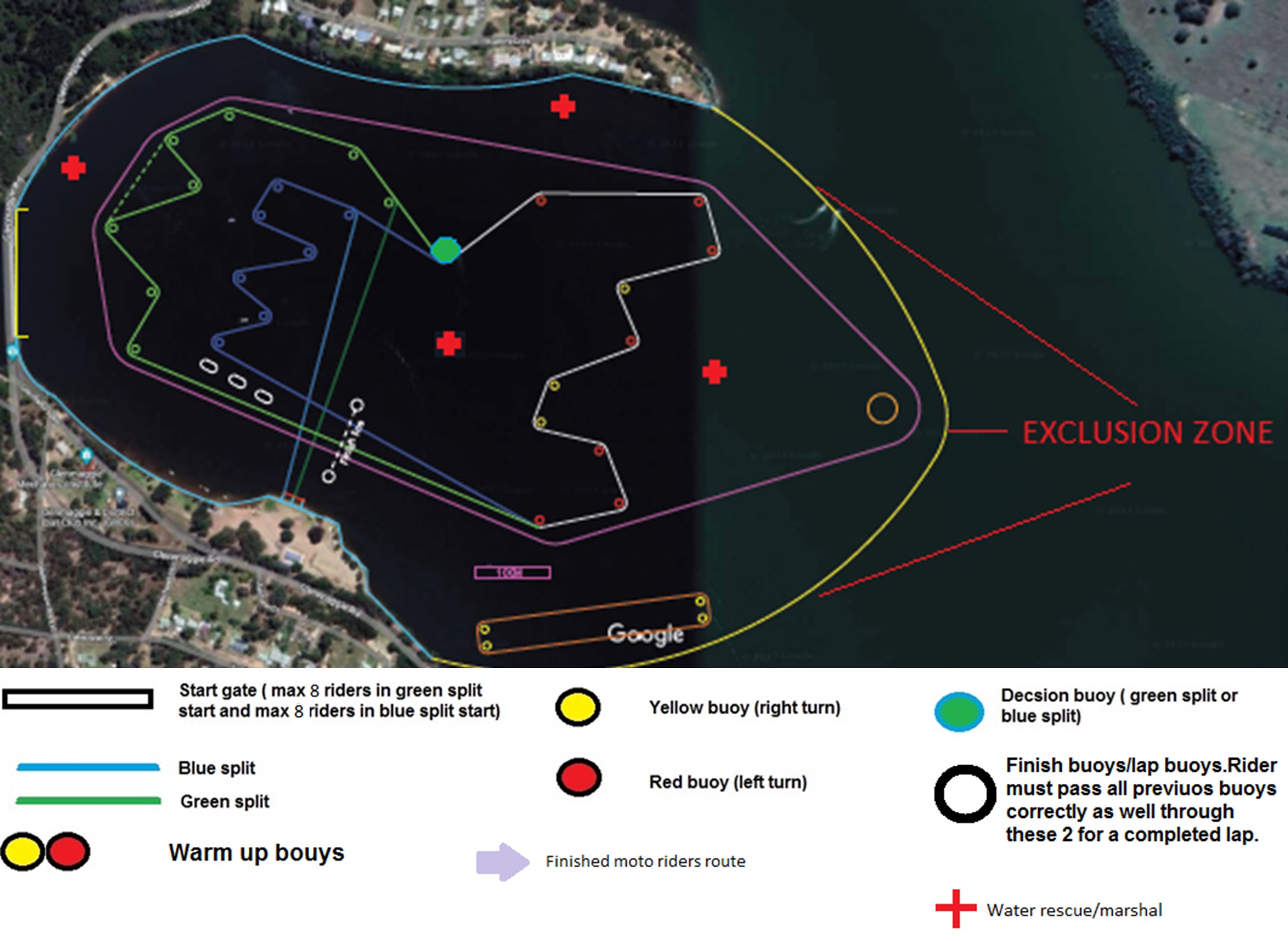 Map of exclusion zone