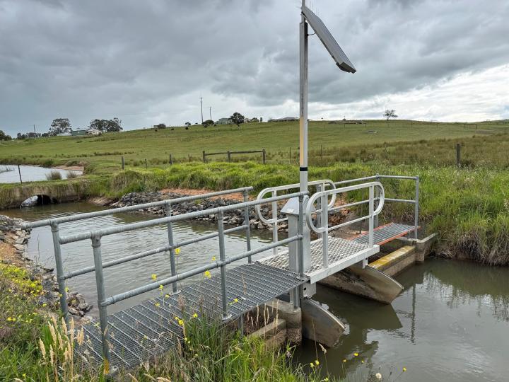 Flume gate in Macalister irrigation district